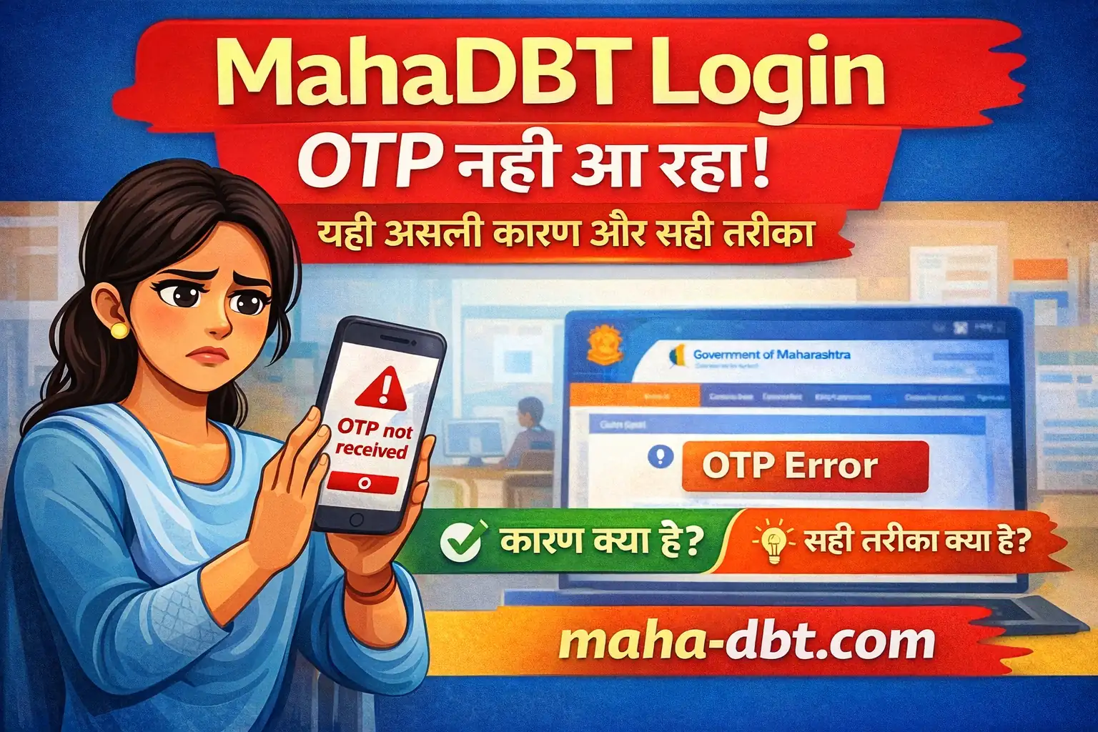 MahaDBT login OTP nahi aa raha thumbnail – maha-dbt.com